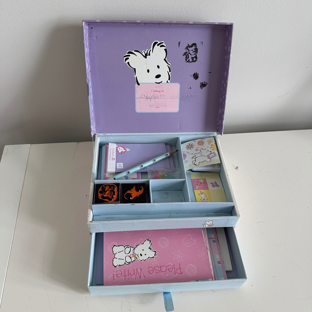 Vtg American Girl Stationery Set  Coconut Dog 2002 Pleasant Company INCOMPLETE